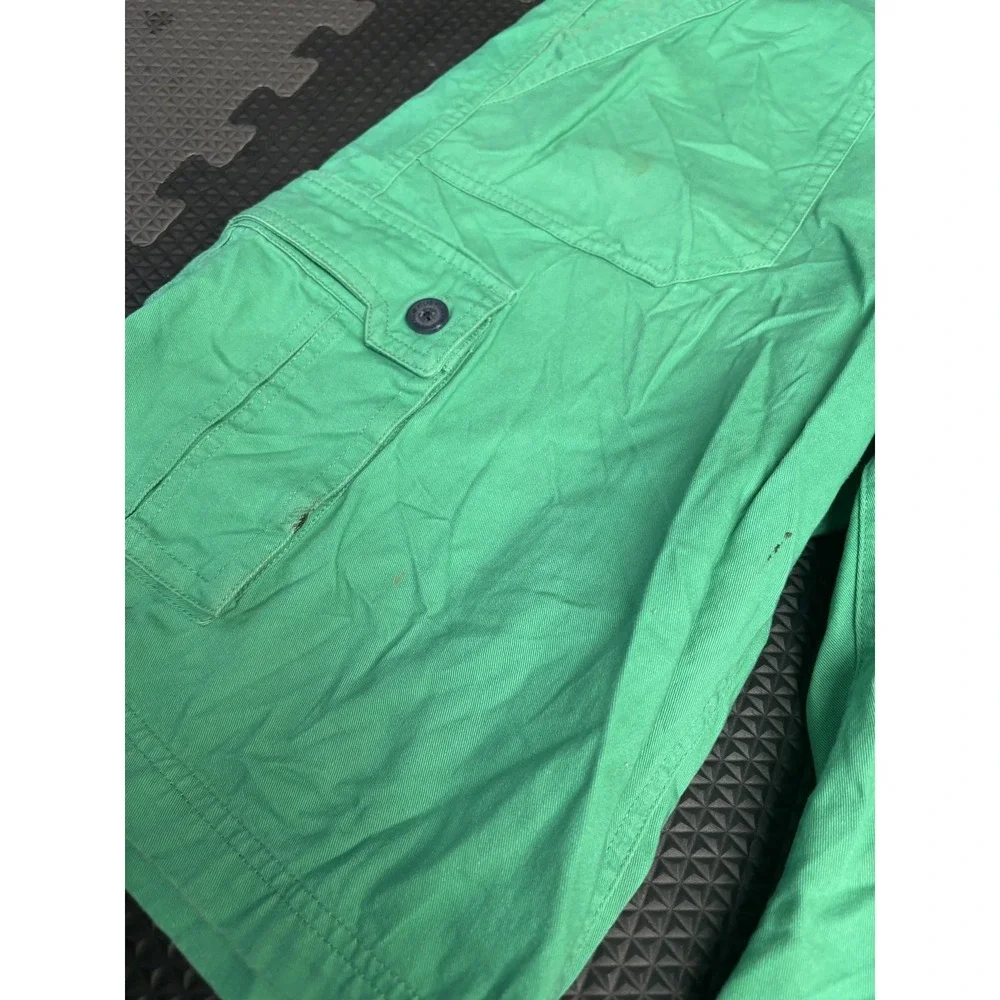 ATLAB by a.tiziano Men's Size 34 Green 100% Cotton Cargo Shorts Casual Outdoor